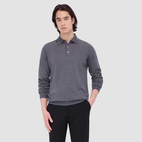 Bugatchi Super Merino™ Solid Polo Sweater