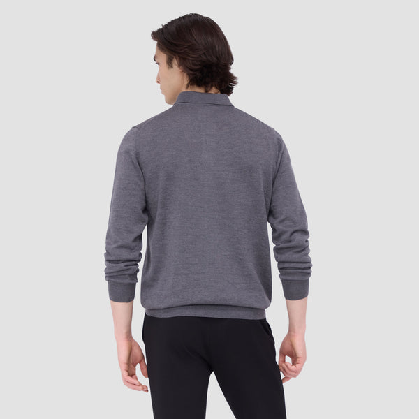 Bugatchi Super Merino™ Solid Polo Sweater