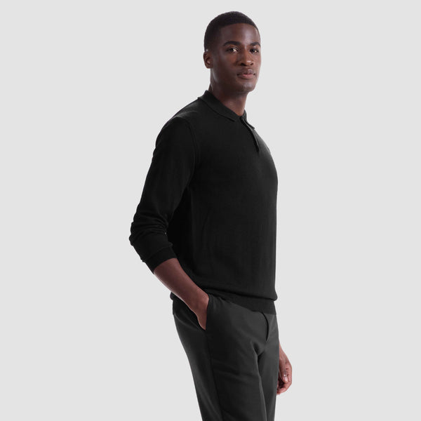Bugatchi Super Merino™ Solid Polo Sweater