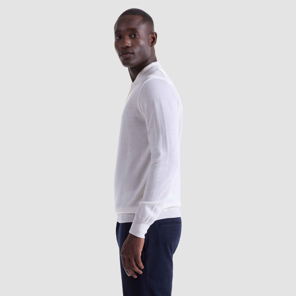 Bugatchi Super Merino™ Solid Polo Sweater