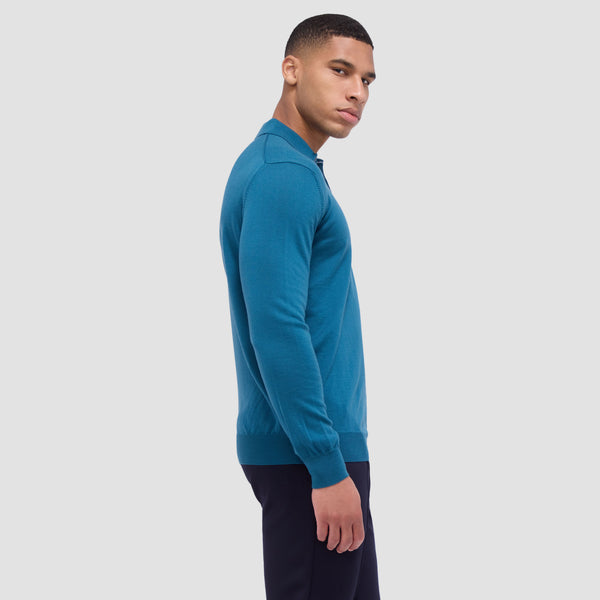 Bugatchi Super Merino™ Solid Polo Sweater