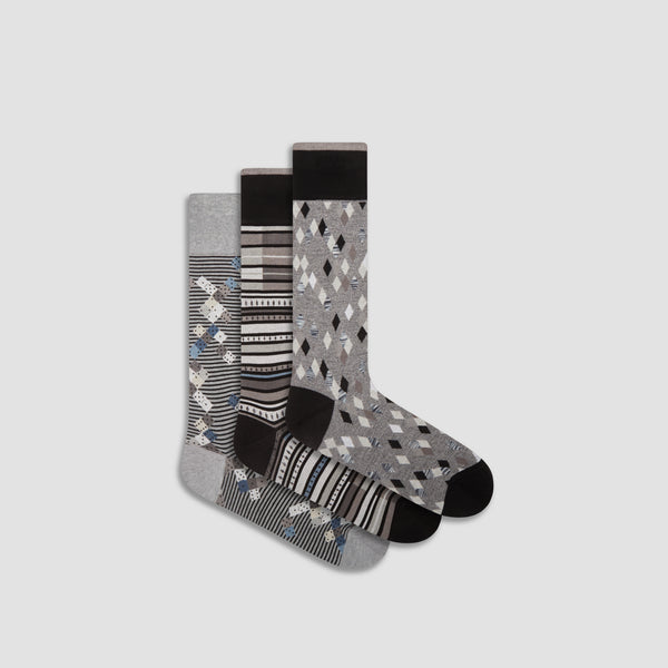 bugatchi Three-Pair Assorted Sock Box