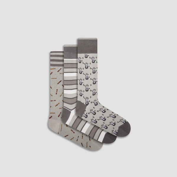 bugatchi Three-Pair Assorted Sock Box