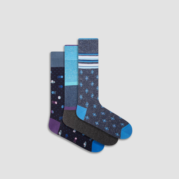 bugatchi Three-Pair Assorted Sock Box