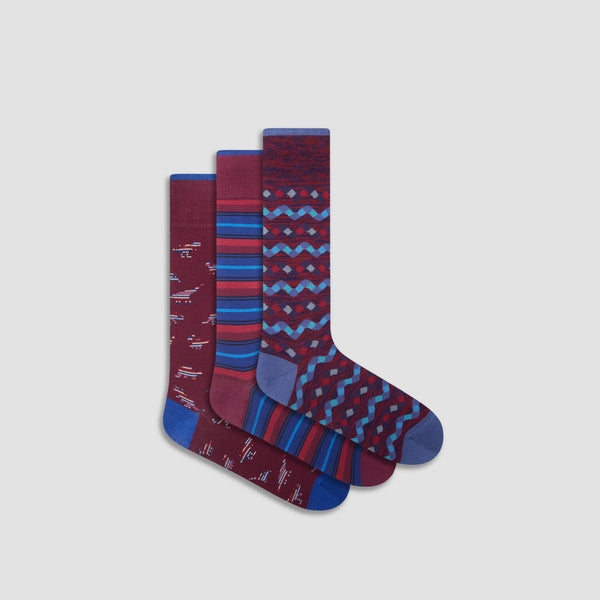 bugatchi Three-Pair Assorted Sock Box
