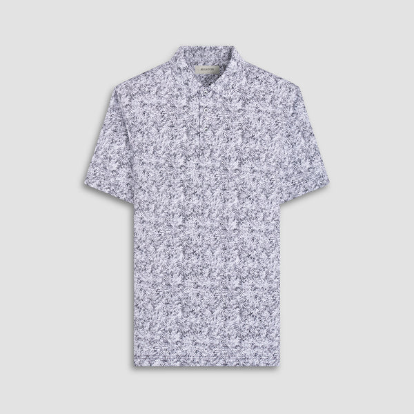 bugatchi Victor Leaf Print OoohCotton® Polo Shirt