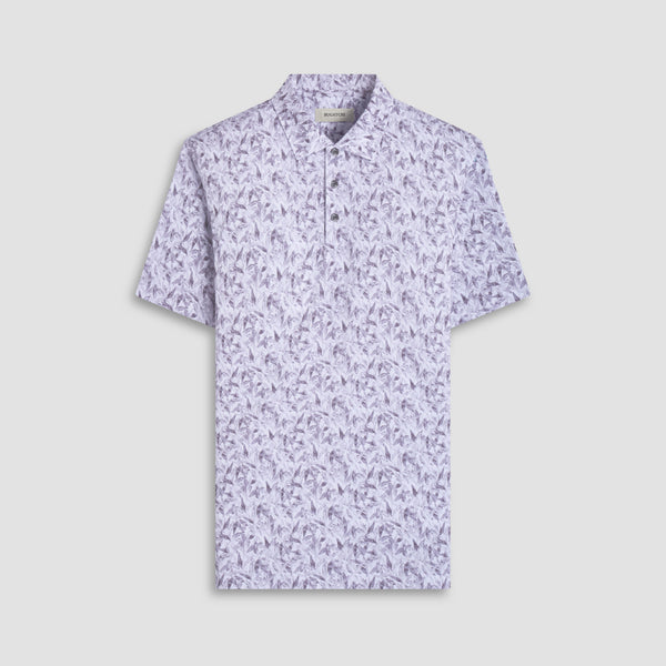 bugatchi Victor Leaf Print OoohCotton® Polo Shirt