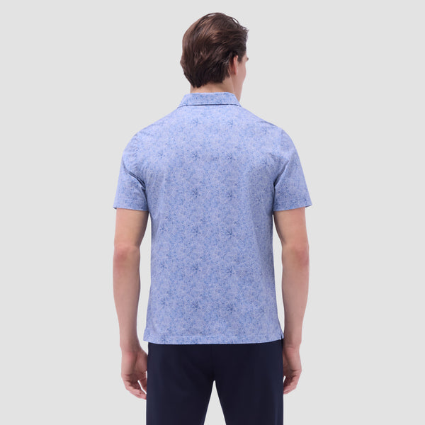 Bugatchi Victor Leaf Print OoohCotton® Polo Shirt