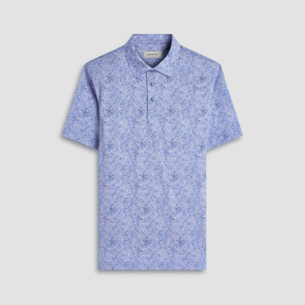 bugatchi Victor Leaf Print OoohCotton® Polo Shirt