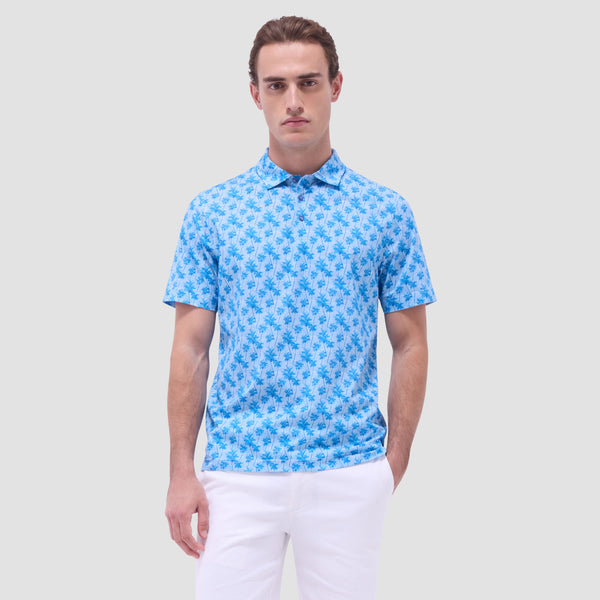 Bugatchi Victor Palm Tree OoohCotton® Polo Shirt
