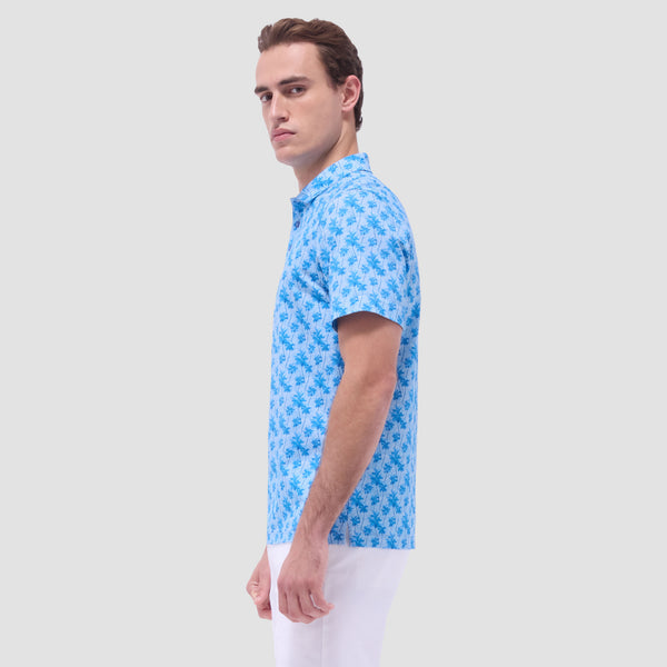 Bugatchi Victor Palm Tree OoohCotton® Polo Shirt