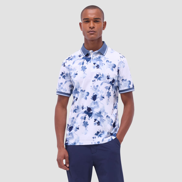Bugatchi Watercolor Floral Polo Shirt
