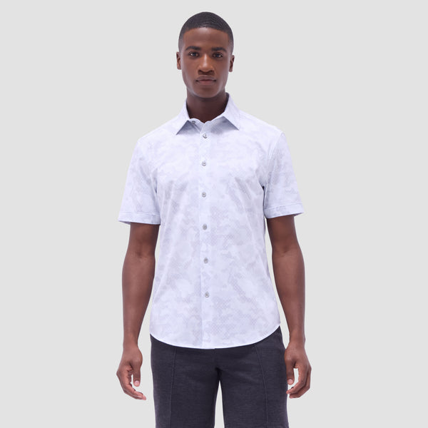 Bugatchi Miles Abstract OoohCotton® Short-Sleeve Shirt