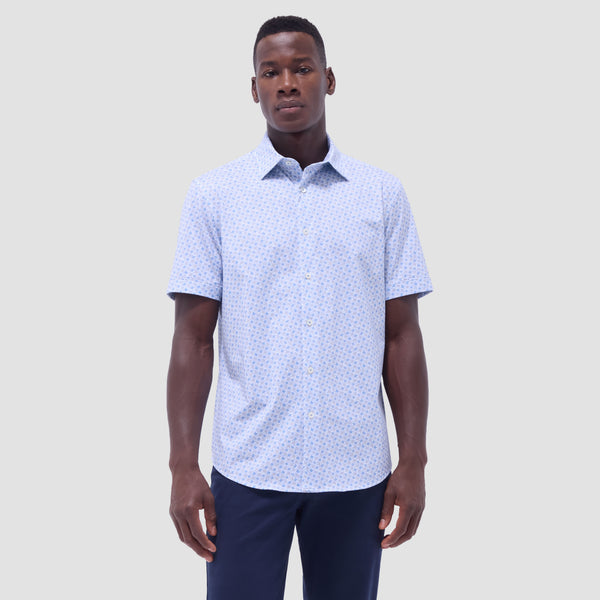 Bugatchi Miles Geometric OoohCotton® Short-Sleeve Shirt