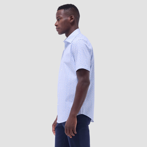 Bugatchi Miles Geometric OoohCotton® Short-Sleeve Shirt