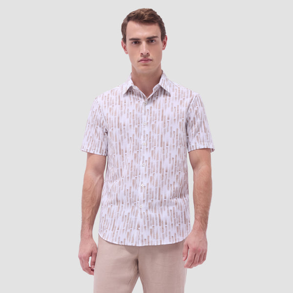 Bugatchi Orson Abstract Seersucker Short-Sleeve Shirt