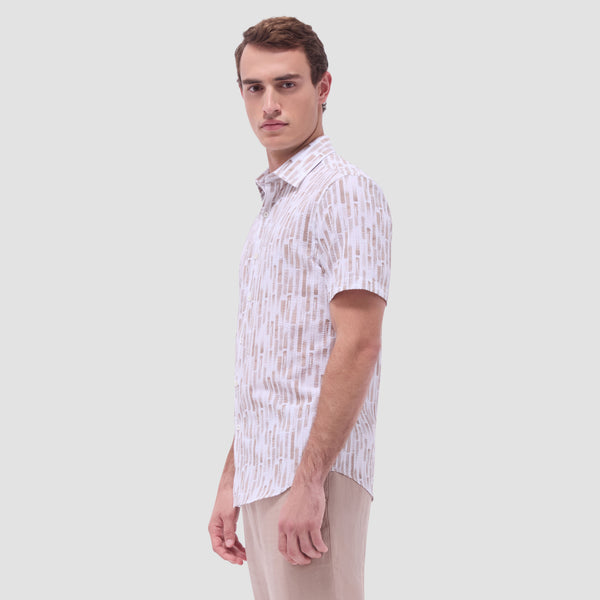 Bugatchi Orson Abstract Seersucker Short-Sleeve Shirt