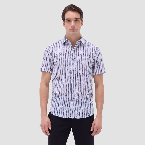 Bugatchi Orson Shibori Seersucker Short-Sleeve Shirt