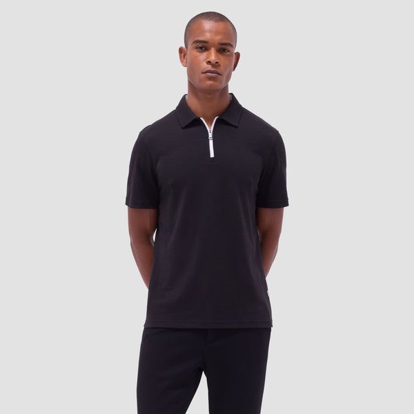 Bugatchi Performance Heather Quarter-Zip Polo Shirt