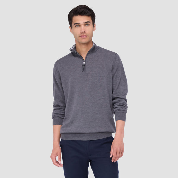 Bugatchi Spencer Quarter-Zip Super Merino™ Sweater