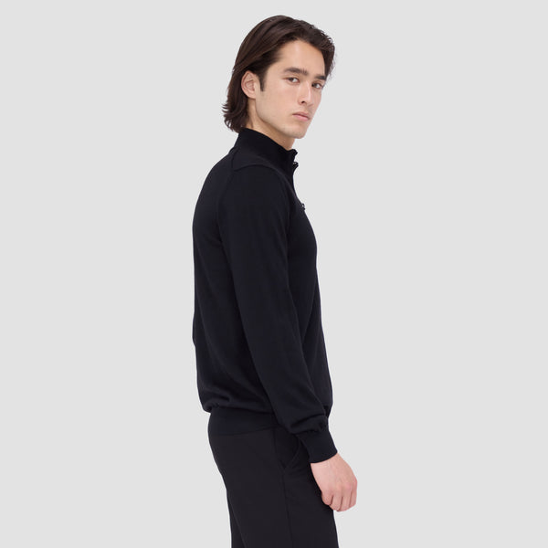 Bugatchi Super Merino™ Mock Neck Full Zip Sweater