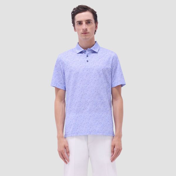 Bugatchi Victor Splatter Print OoohCotton® Polo Shirt