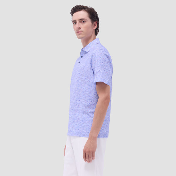Bugatchi Victor Splatter Print OoohCotton® Polo Shirt