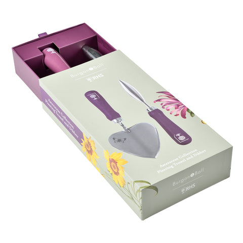 Burgon & Ball Asteraceae Planting Trowel And Dibber Set