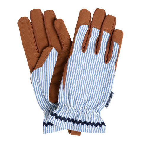 burgon & ball Collector Gloves – Blue Stripe