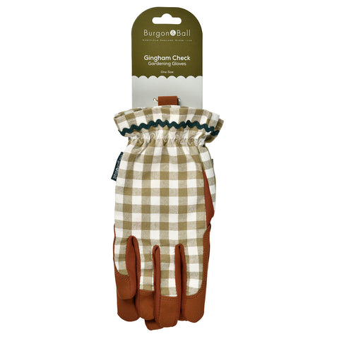 Burgon & Ball Collector Gloves – Olive Check