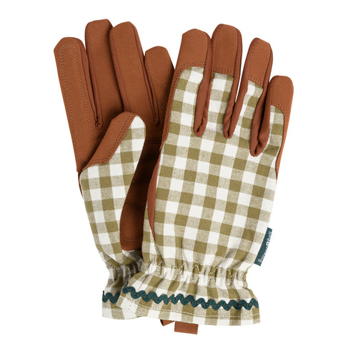burgon & ball Collector Gloves – Olive Check