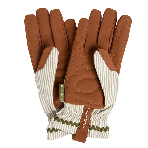 Burgon & Ball Collector Gloves – Olive Stripe