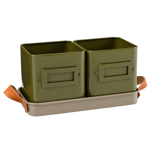 burgon & ball Collector Herb Pots - Olive