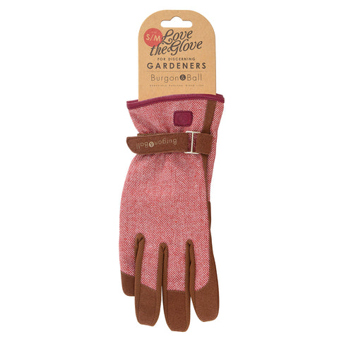 Burgon & Ball Love The Glove - Red Tweed - S/M