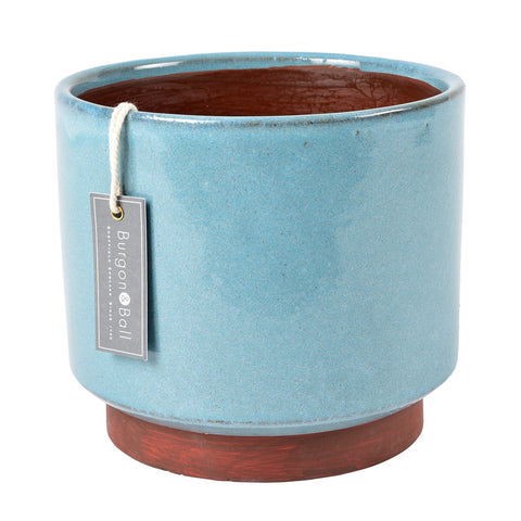 burgon & ball Malibu Blue Glazed Pot - Extra Large