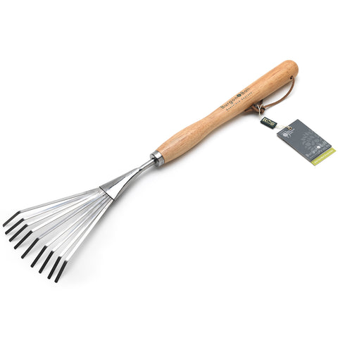 burgon & ball Mid Handled Shrub Rake - RHS Endorsed