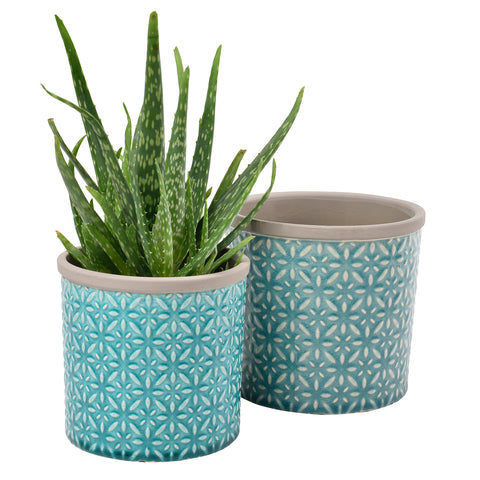 Burgon & Ball Tuscany Blue Glazed Pot - Small