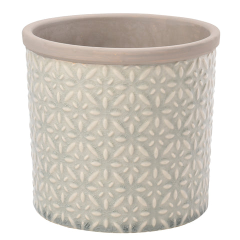 burgon & ball Tuscany Grey Glazed Pot - Large