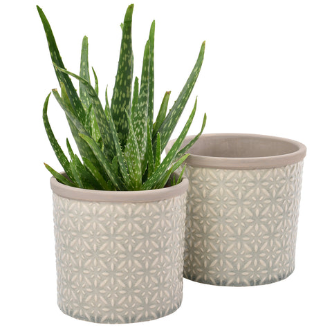 Burgon & Ball Tuscany Grey Glazed Pot - Small