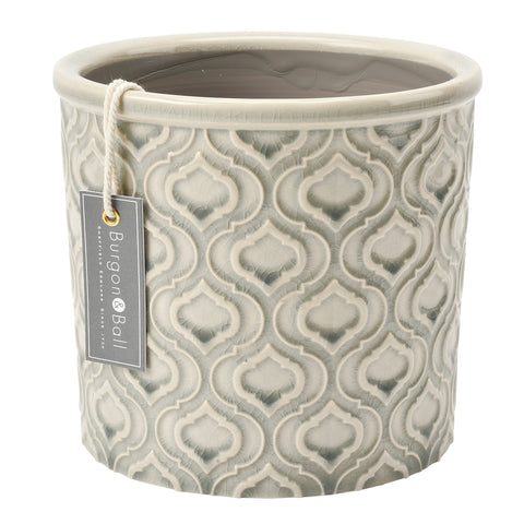 Burgon & Ball Venetian Grey Glazed Pot - Large