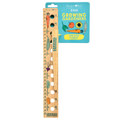 Burgon & Ball Children's Planting Ruler And Dibber Set - RHS Growing Gardeners