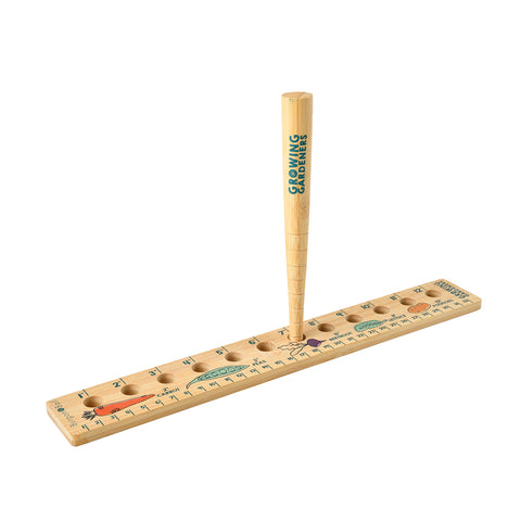 burgon & ball Children's Planting Ruler and Dibber Set - RHS Growing Gardeners