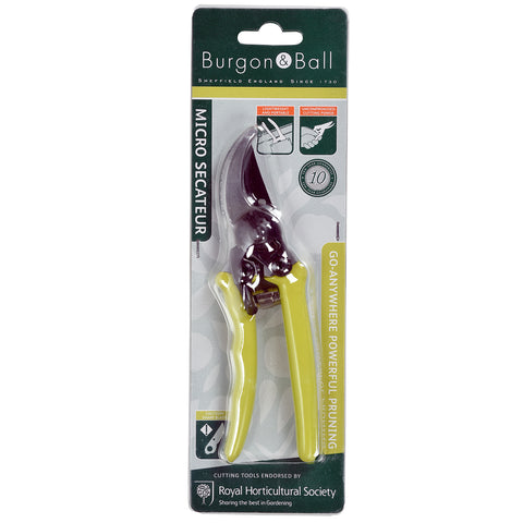 Burgon & Ball Micro Secateur - RHS Endorsed Green Handle