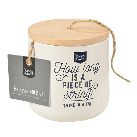 burgon & ball Twine Dispenser with 120m of Jute Twine - Stone
