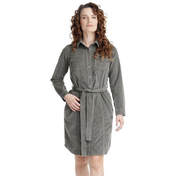 bushman corduroy dress Kleena olive