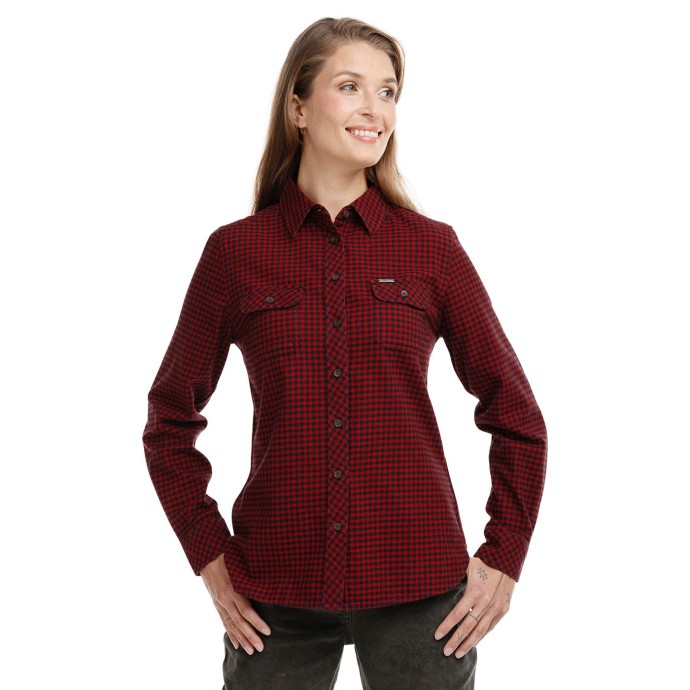 bushman flannel shirt Atka dark red