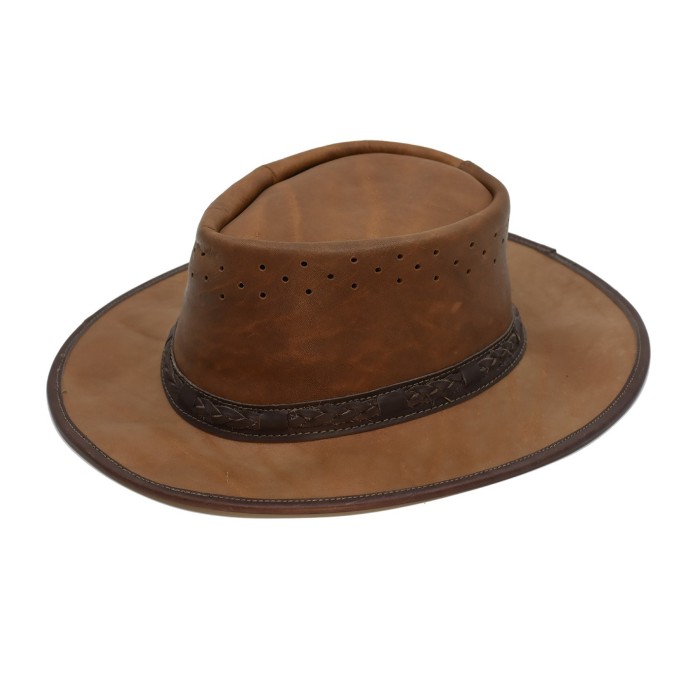 bushman Leather hat Airflow brown