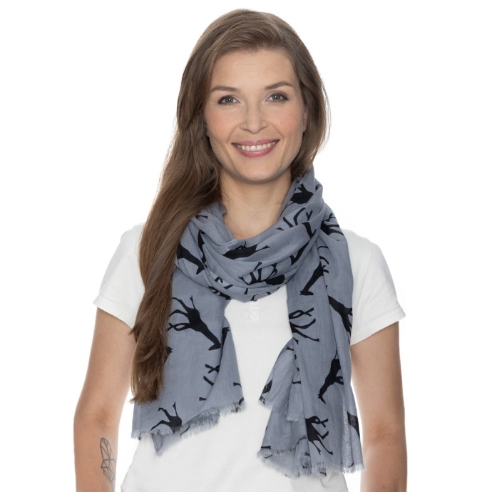 bushman scarf Giraffes light grey UNI