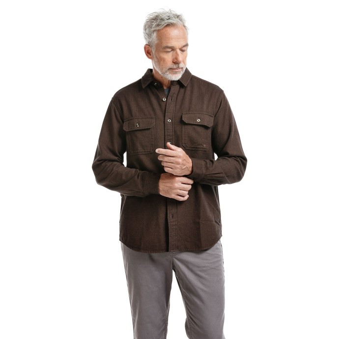 bushman shirt Yura dark brown