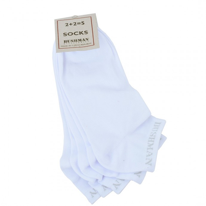 bushman socks Flat Set 2 5 white